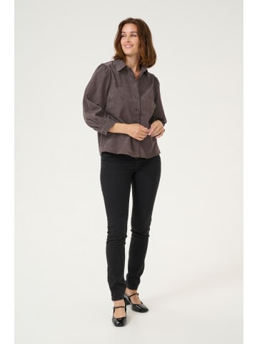 Kaffe Langarm - Hemd KAvera Regular fit in Major Brown C.