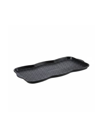 relaxdays 2x Schuhabtropfschale in Schwarz - (B)75 x (H)3 x (T)38 cm