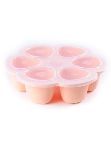 Beaba Silikon-Gefrierform Multiportions Blume 6 in rosa