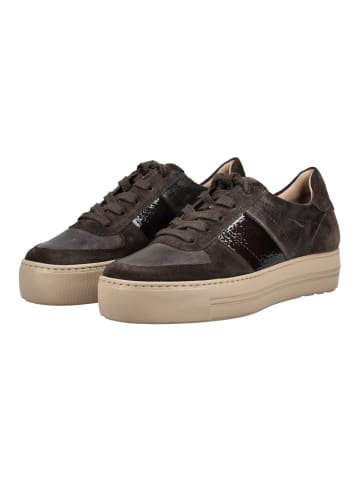 Paul Green Sneaker in Braun Lack