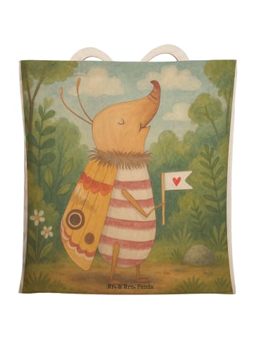 Mr. & Mrs. Panda Tote Bag Nachtfalter Fähnchen Design ohne Spruch in Weiß