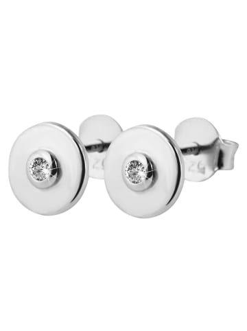 Damen Ohrringe – Ohrstecker aus 925 Silber mit Zirkonia in silber