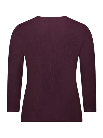 Betty Barclay Strukturshirt mit Rundhalsausschnitt in Dark Aubergine