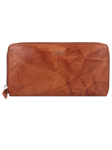 mano Donna Aurona Geldbörse RFID Leder 19 cm in cognac