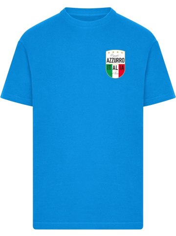 Mister Tee T-Shirt "Azurro Italia Crest Tee" in Blau