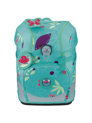DerDieDas ErgoFlex Tiny - Schulranzen Set 5tlg. 900g (Deep Ocean) in Butterfly Garden