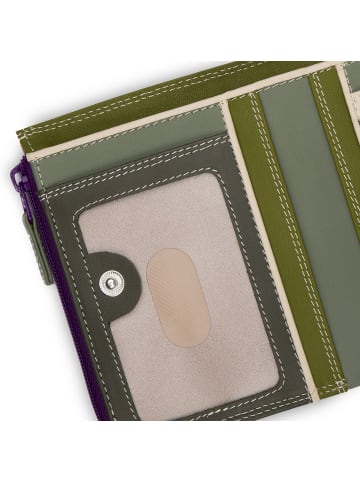 MYWALIT Geldbörse RFID Schutz Leder 9 cm  orchid