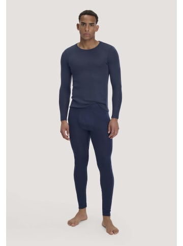 Hessnatur Hessnatur Longpants PURE FUNCTION aus Bio-Merinowolle und Seide in graphitblau