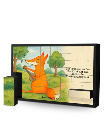 Mr. & Mrs. Panda Adventskalender Fuchs Gitarre Design mit Spruch in Weiß