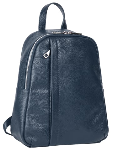 Samantha Look Rucksack echt Leder in blau