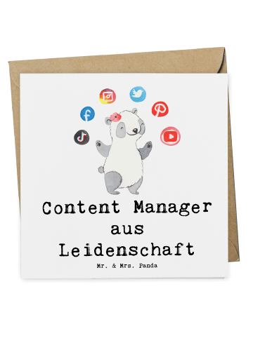 Mr. & Mrs. Panda Deluxe Karte Content Manager Leidenschaft mit S... in Weiß