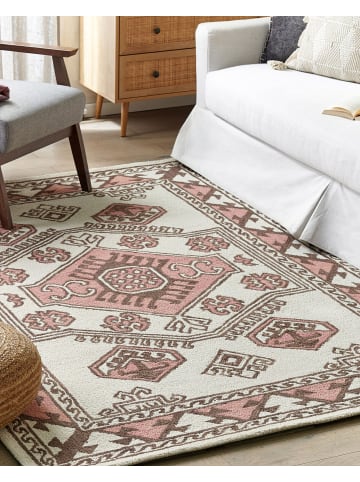 Beliani Kurzflor TOMARZA in Bunt/Braun/Rosa - (W) 140 x (H) 200 x (L) 200 cm