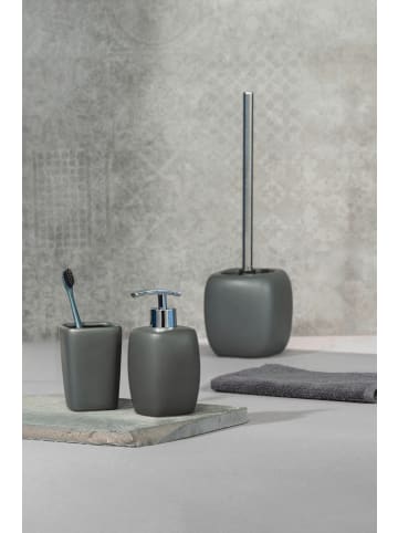 Wenko Keramikseifenspender FARO in Grau, (B) 8 x (H) 15 x (L) 8 cm