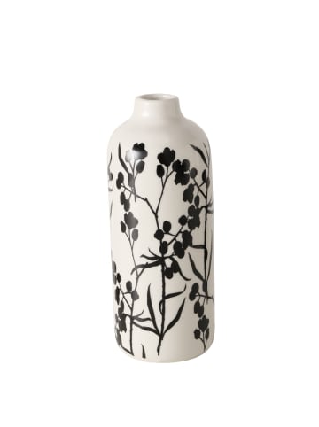 Boltze Vase BERRIES handbemalt in Weiß, Ø 7,5 x (H) 18 cm