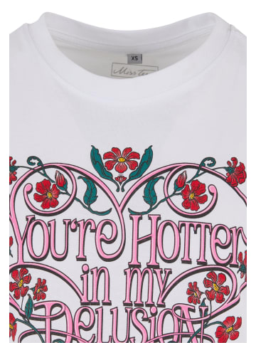 Mister Tee Mister Tee Damen Hotter Delusion Ladies Short Overized Tee in white