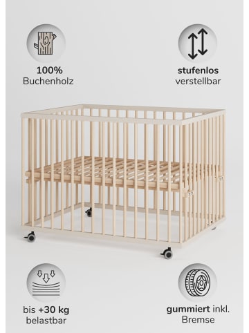 Sämann Sämann Laufgitter Matratze SleepPlus & Lattenrost sahara dust/natur Premium