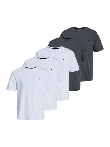 Jack & Jones T-Shirt Essentials in Weiß / dunkelgrau