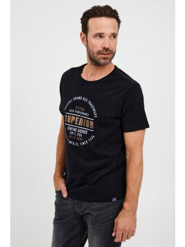 FQ1924 T-Shirt FQRiko 21900089-ME T-Shirt mit modernem Print in Schwarz