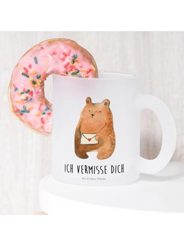 Mr. & Mrs. Panda Tasse Bär Liebesbrief mit Spruch in Transparent