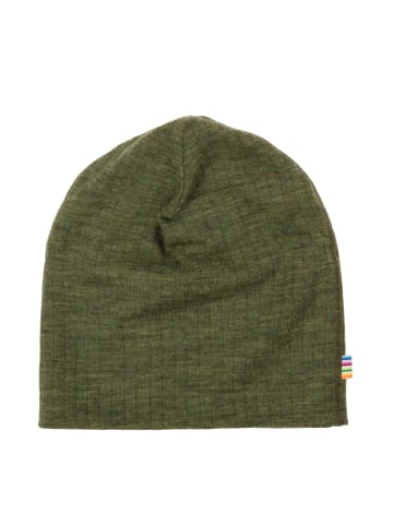 Joha Beanie aus Merinowolle in dunkelolive