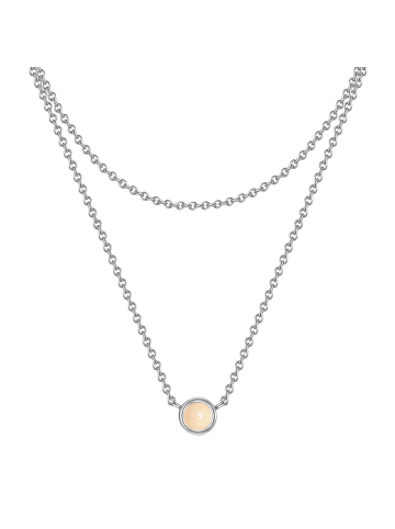 Glanzstücke München Kette mit Anhänger Sterling Silber Rosenquarz in silber