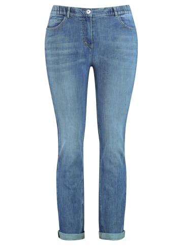 SAMOON Hose Jeans verkürzt in Blue Denim