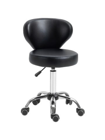 HOMCOM Salonhocker-54L x 45B x 73-88H cm-Schwarz