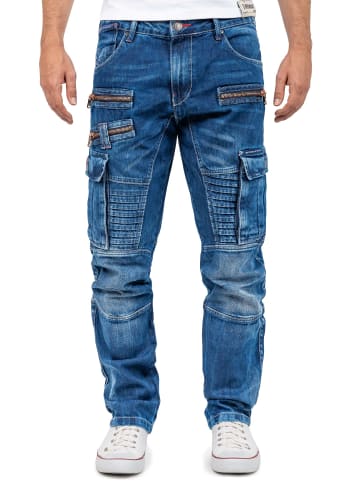 Cipo & Baxx Herren Regular Fit Jeans Stonewashed in Blue