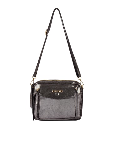 IZIA Damen Schultertasche Aus Leder in Silber