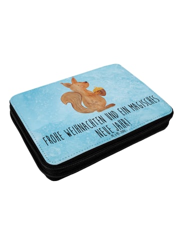 Mr. & Mrs. Panda Etui für Stifte Eichhörnchen Weihnachten mit Sp... in Eisblau