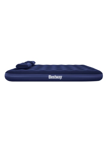 Bestway Doppelluftbett mit externer Handpumpe 203 x 152 x 22 cm in Blau ab 3 Jahre