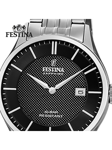 Festina Analog-Armbanduhr Festina Swiss Made silber groß (ca. 40mm)