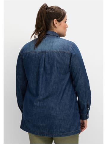 sheego Jeansbluse in blue Denim