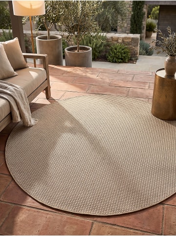 KADIMA DESIGN Teppich Outdoor VIGOLENO modern Uni Wohnzimmer Schlafzimmer in Sand