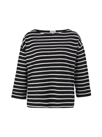 S.OLIVER RED LABEL Langarmshirt in Schwarz