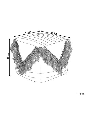 Beliani Pouf KOCHI in Rosa - (W) 49 x (H) 47 x (L) 49 cm