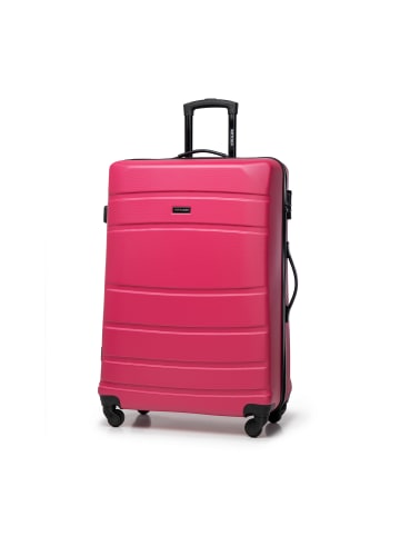 Wittchen Large suitcase and cosmetic case made of textured in Pink