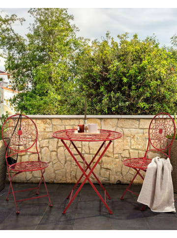 Beliani 2er-Set Gartenstuhl SCARIO in Rot