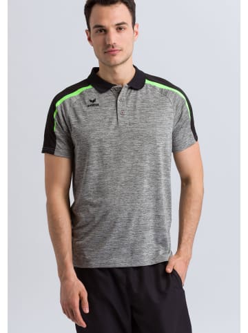 erima Liga 2.0 Poloshirt in grau melange/schwarz/green gecko