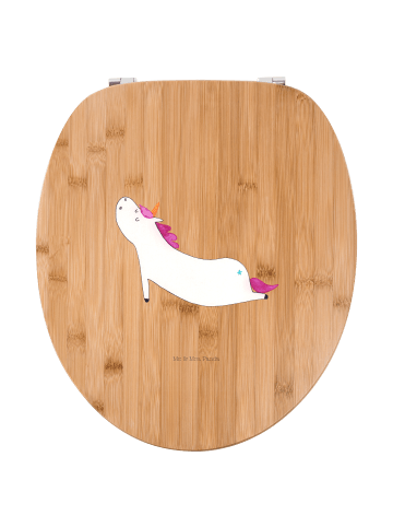 Mr. & Mrs. Panda Motiv WC Sitz Einhorn Yoga ohne Spruch in Braun