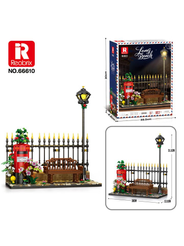 Reobrix Long Bench Klemmbaustein Set 1057 Teile Grün