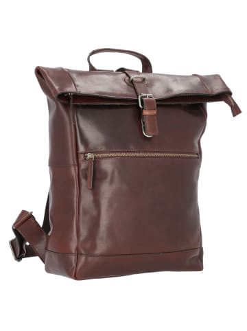Leonhard Heyden Roma Business-Rucksack Leder 40 cm Laptopfach braun