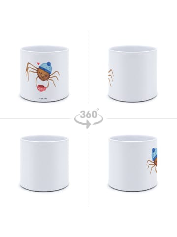 Mr. & Mrs. Panda Keramiktopf Spinne Agathe Kaffee ohne Spruch in Weiß