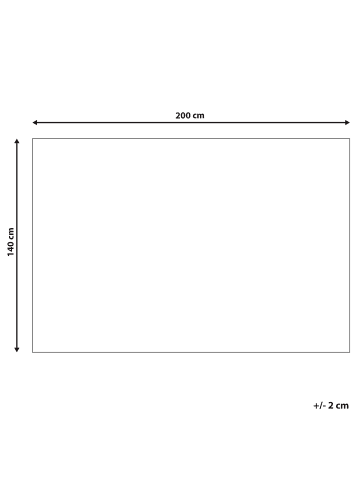 Beliani Kurzflor ERCIS in Grau/Rosa - (W) 140 x (H) 1.2 x (L) 200 cm