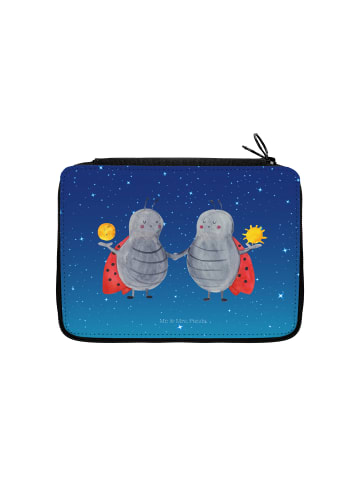 Mr. & Mrs. Panda Schulmäppchen Sternzeichen Zwilling ohne Spruch in Sternenhimmel Blau
