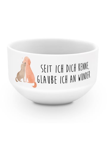 Mr. & Mrs. Panda Müslischale Hunde Liebe mit Spruch in Weiß