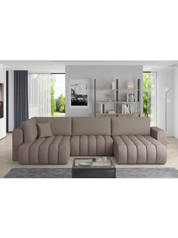 MF Design Bonita Recamiere Rechts in Taupe -  (L) 175 x (B) 350 x (H) 92 cm