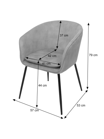 MCW 6er-Set Esszimmerstuhl O28, Dunkelgrau