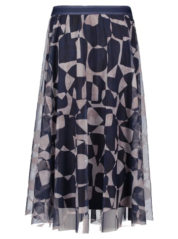 BETTY & CO Midirock mit Print in Dark Blue/Nature