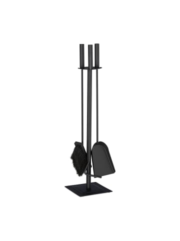 4tlg- Kaminbesteck in Schwarz